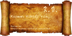 Kuzman Viktória névjegykártya